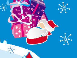 Santa bringing gifts in Photoshop CS