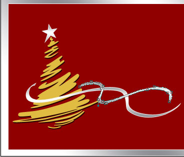 Stylized christmas tree design in Photoshop CS