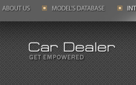 Web Header for Car Dealer in Photoshop CS