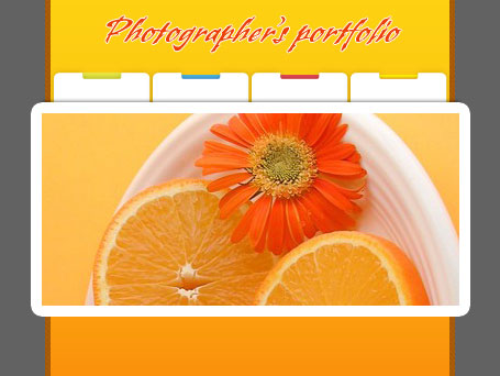 Professional Photographer's portfolio in Photoshop CS