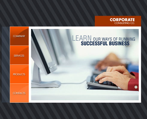 Create Corporate Consulting Company Web Layout in Photoshop CS