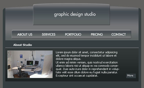 Create Graphic Design Studio WebLayout in Photoshop CS