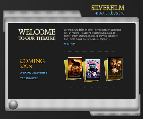 Create Movie Theatre Web Layout in Photoshop CS