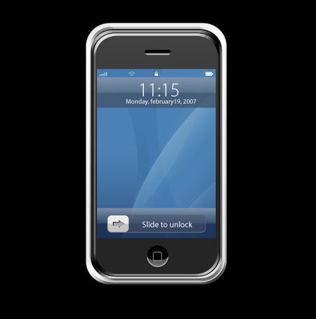 Create Apple iPhone Mobile Phone Design in Photoshop CS