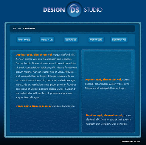 Create Design Studio Layout in Photoshop CS2