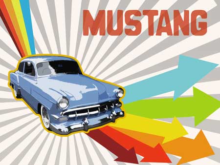 Create Retro Lighting - Ford Mustang in Photoshop CS3