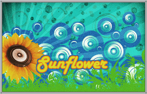 How to create retro sunflower poster in Photoshop CS3