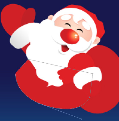 Create Flying Santa Claus with gifts in Photoshop CS3