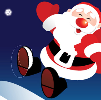 Create Flying Santa Claus with gifts in Photoshop CS3