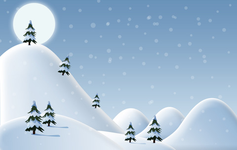 We wish you a Merry Christmas illustration in Photoshop CS3