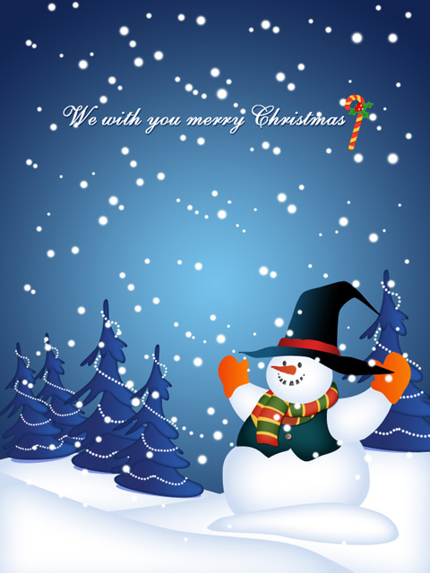 Create We wish you a Merry Christmas Wallpaper in Photoshop CS3