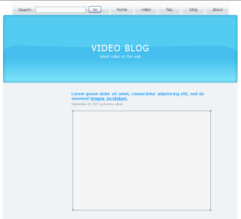 Create Video Blog Web Page in Photoshop CS3