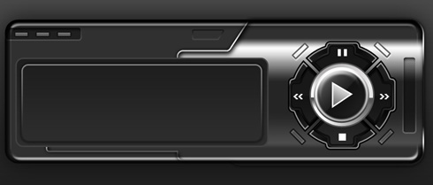 Designing a Black Audio Player Interface in Photoshop CS3