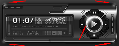 Designing a Black Audio Player Interface in Photoshop CS3