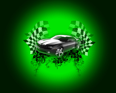 Create Car Desktop Themes in Photoshop CS3