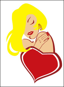 Drawing Card at date of Valentine in Photoshop CS