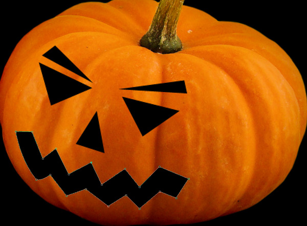 Design abstract background of a Halloween Pumpkin in Photoshop CS3