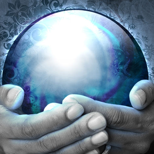 Create an Magic Crystal Ball on the hands in Adobe Photoshop CS4