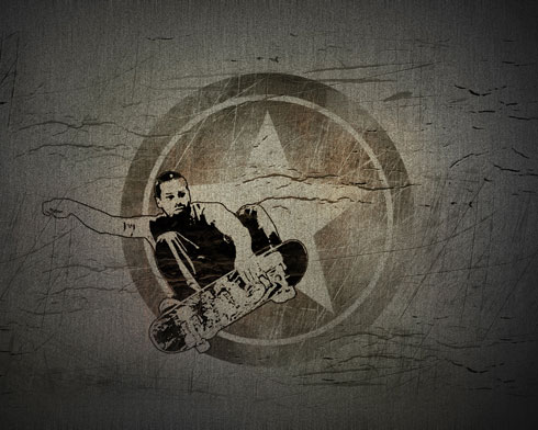 Create a Grunge Skateboarding Illustration in 
Photoshop CS4