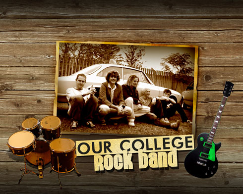 Designing College Rock Band illustration in Photoshop 
CS4