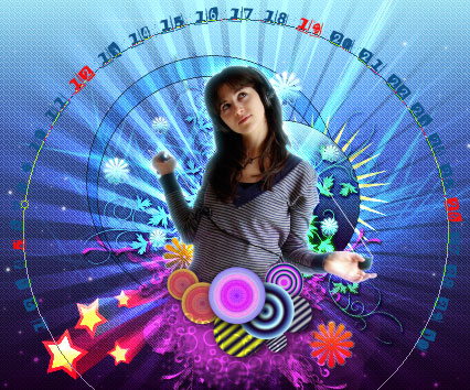 Making a cool and colorful April 2009 calendar wallpaper in Photoshop CS4