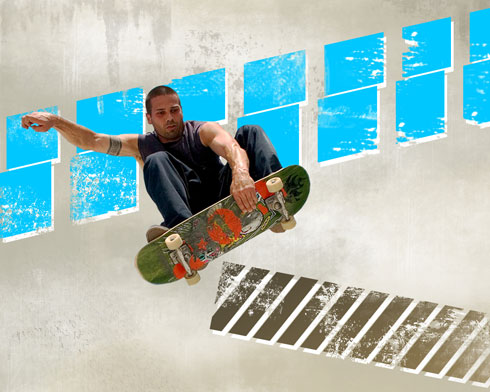 Create Interesting Skateboarding Illustration in Photoshop CS4