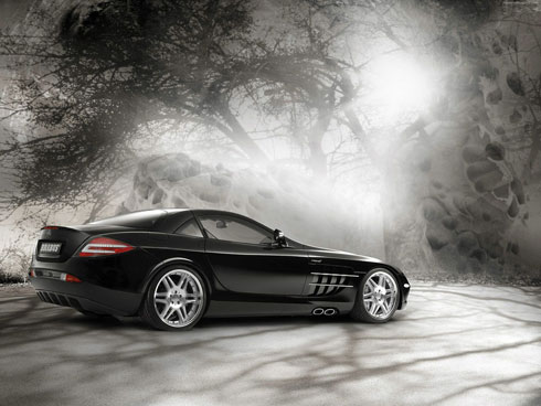 Design Grunge Mercedes Benz wallpaper in Adobe Photoshop CS4