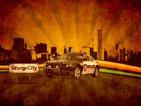 Turn your photo of a city into an amazing grunge city in Adobe Photoshop CS4