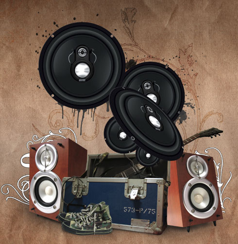 Create a grunge music poster in Adobe Photoshop CS4