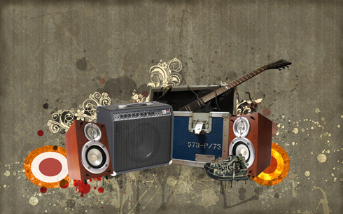 Create Awesome Music Wallpaper in Adobe Photoshop CS4