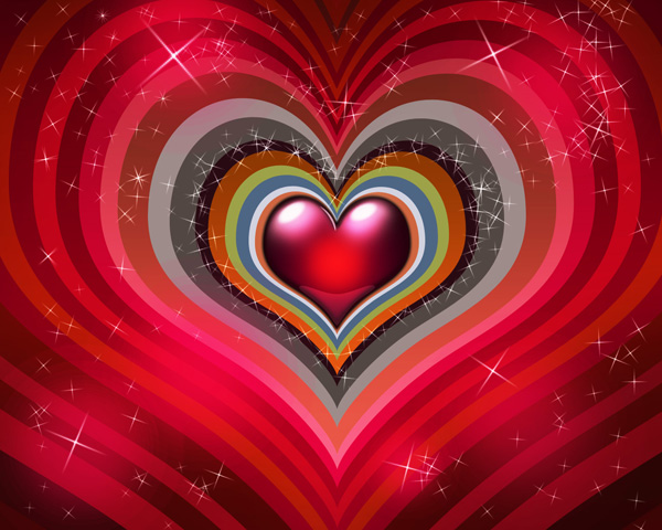 Create a colorful background for Valentine's Day in Adobe Photoshop CS4