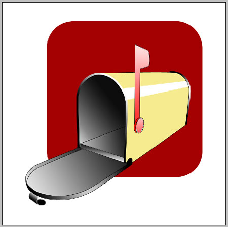Create Vector illustration of a yellow mailbox in Photoshop CS