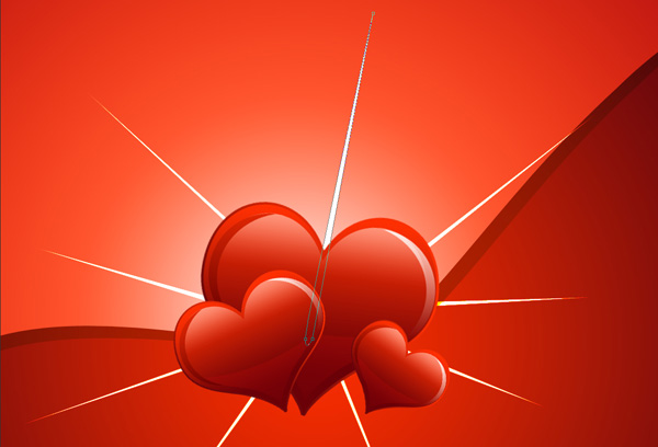 Design a romantic Valentine's Day card from scratch in Photoshop CS4