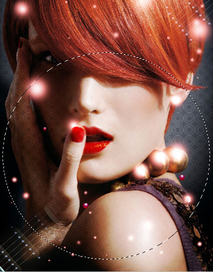 How to create a glamour style composition using patterns and masks in Adobe Photoshop CS4
