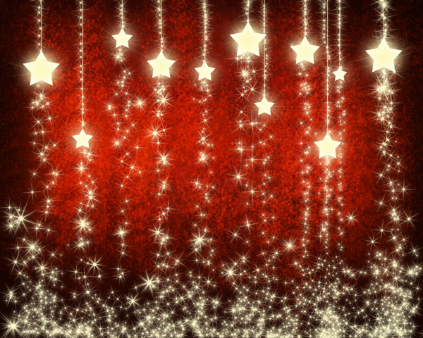 How to create Christmas background with snowflakes and stars in Photoshop CS5
