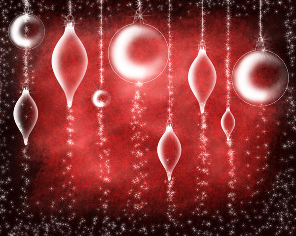 How to create Christmas greeting card with New Year's toys in Adobe Photoshop CS5