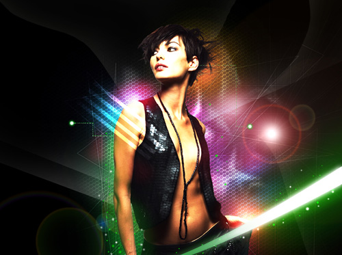 Use lighting effects to make a beautiful artwork in Photoshop CS5