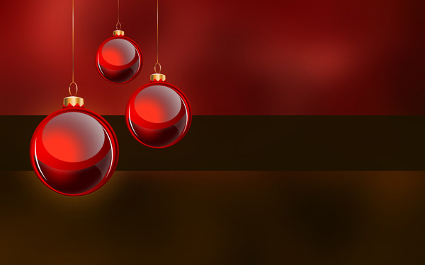 Create a Stunning Merry Christmas Background with Red Baubles for Greetings Card in Adobe Photoshop CS5