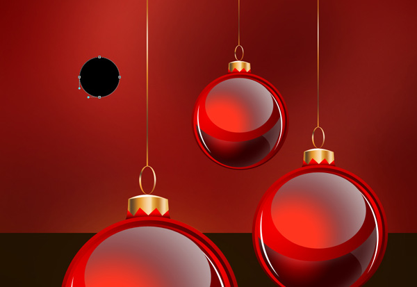 Create a Stunning Merry Christmas Background with Red Baubles for Greetings Card in Adobe Photoshop CS5