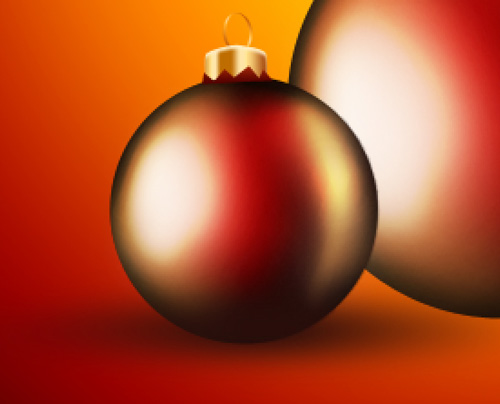 How to Create a Christmas card with Red Glowing Baubles in Photoshop CS5