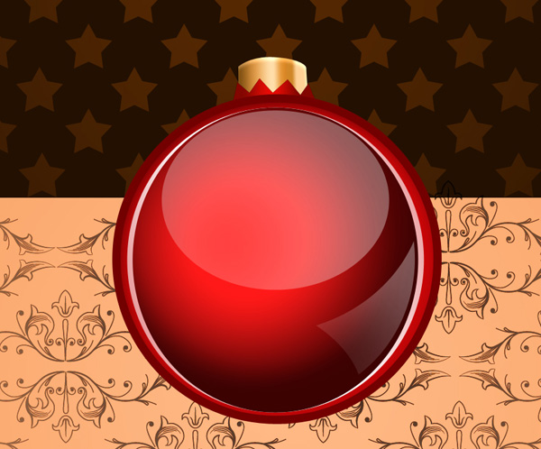 Create an Elegant Greeting Card with Vintage Christmas Baubles on Background in Photoshop CS5