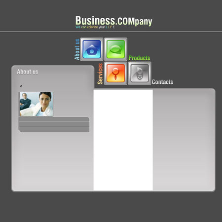 Create Professional Web Layout for Business Company in Photoshop CS