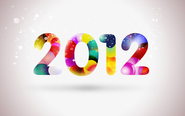 How to create Happy New Year 2012 Colorful Greeting Card in Photoshop CS5