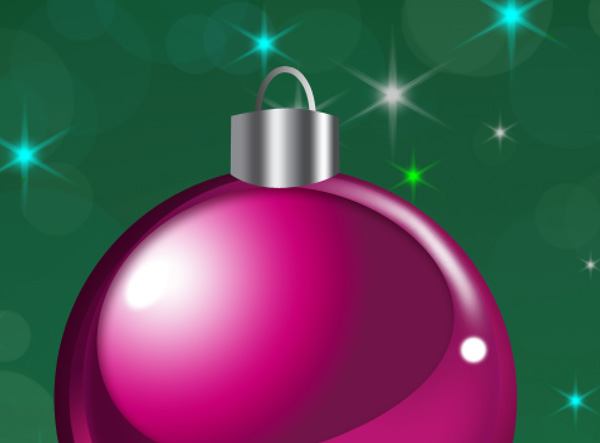 How to Create Christmas Greeting Card with colorful stars and baubles in Photoshop CS5