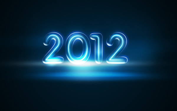 How to create Neon Illustration Happy New Year 2012 in Photoshop CS5