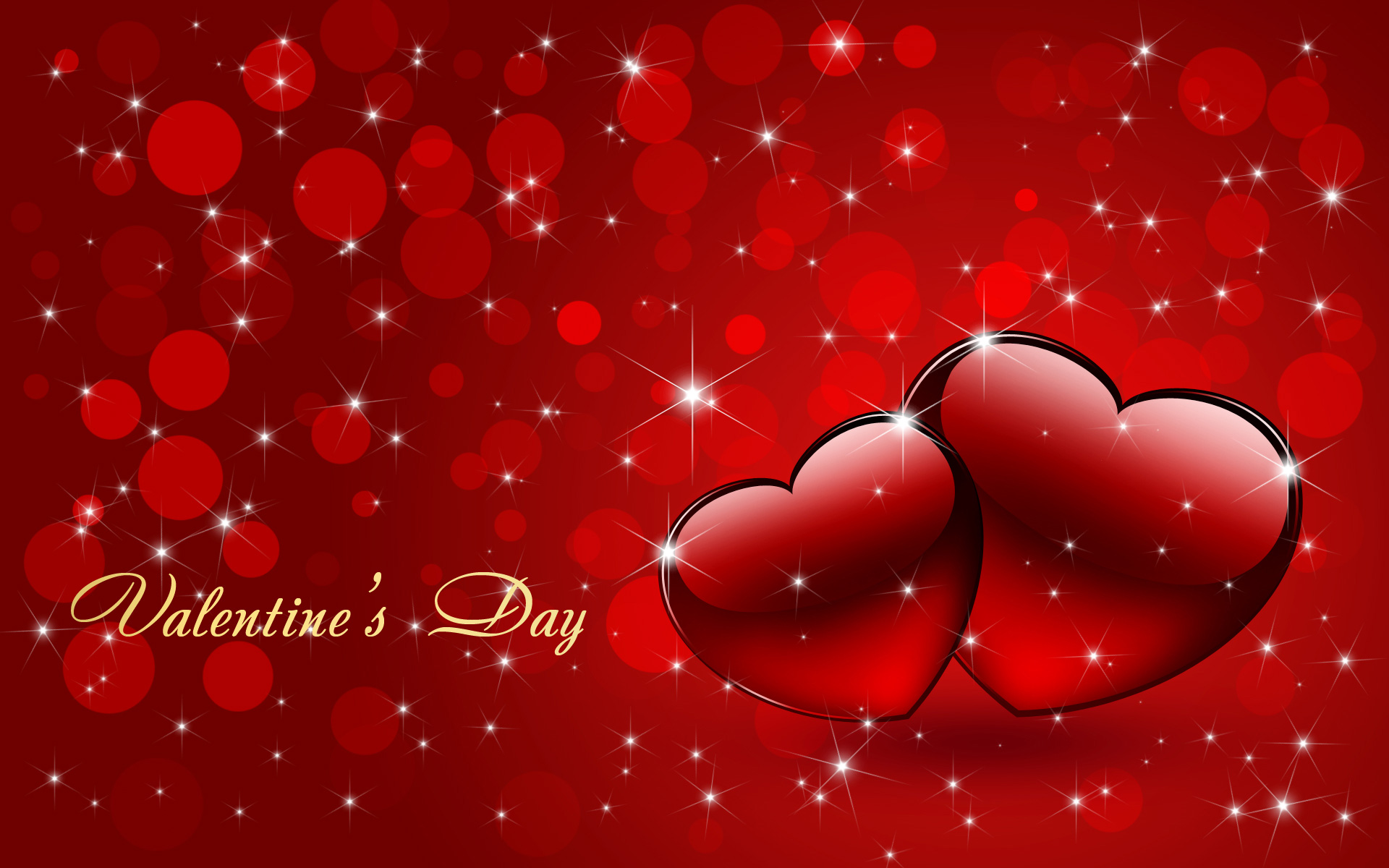 How to create Festive Background for Valentine’s Day with Abstract Hearts i...