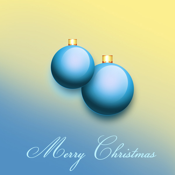 How to Create Christmas Greeting Card with Blue Christmas balls in Adobe Photoshop CS6