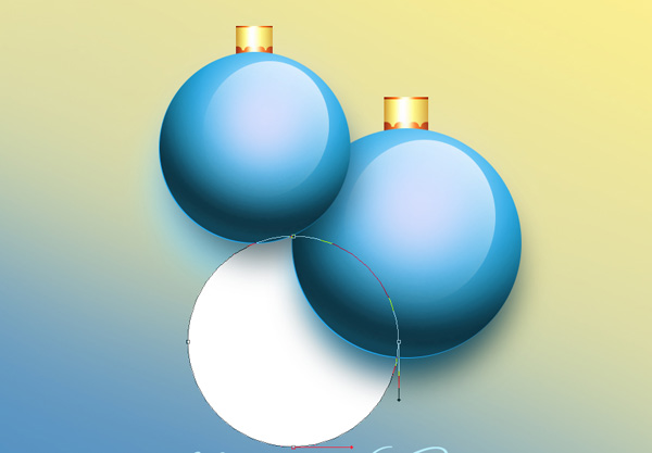 How to Create Christmas Greeting Card with Blue Christmas balls in Adobe Photoshop CS6