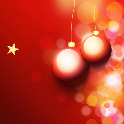 How to create Elegant Greeting Card with Stylish Christmas Ball hanging on Red Background in Adobe Photoshop CS6