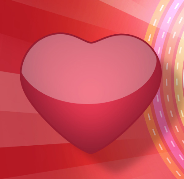 How to Create Greeting Card for Valentine's Day with Cute Glossy Hearts in Adobe Photoshop CS6
